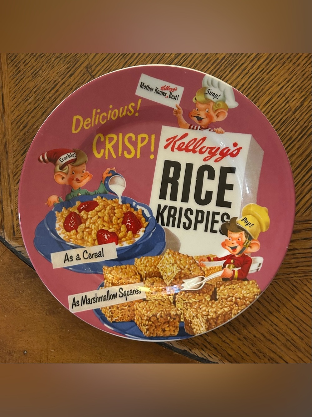 Vintage Kellogg's Rice Krispies Purple Plate